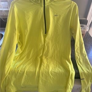 Nike Dri-FIT Neon Yellow Running Half Zip